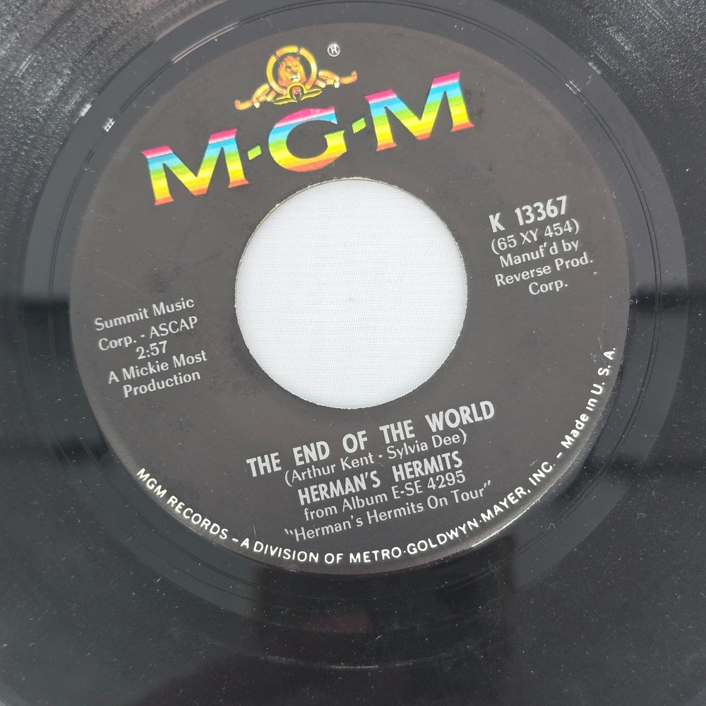 Herman's Hermits I'm Henry VIII I Am‎ The End of the World 45 RPM  MGM K13367